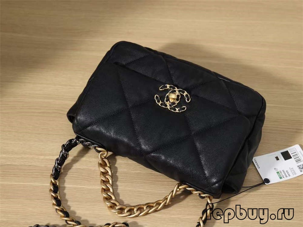 Chanel 19 sort guld spænde top replika tasker (2022 Seneste)-Bedste kvalitet Fake Louis Vuitton Bag Online Store, Replica designer bag ru