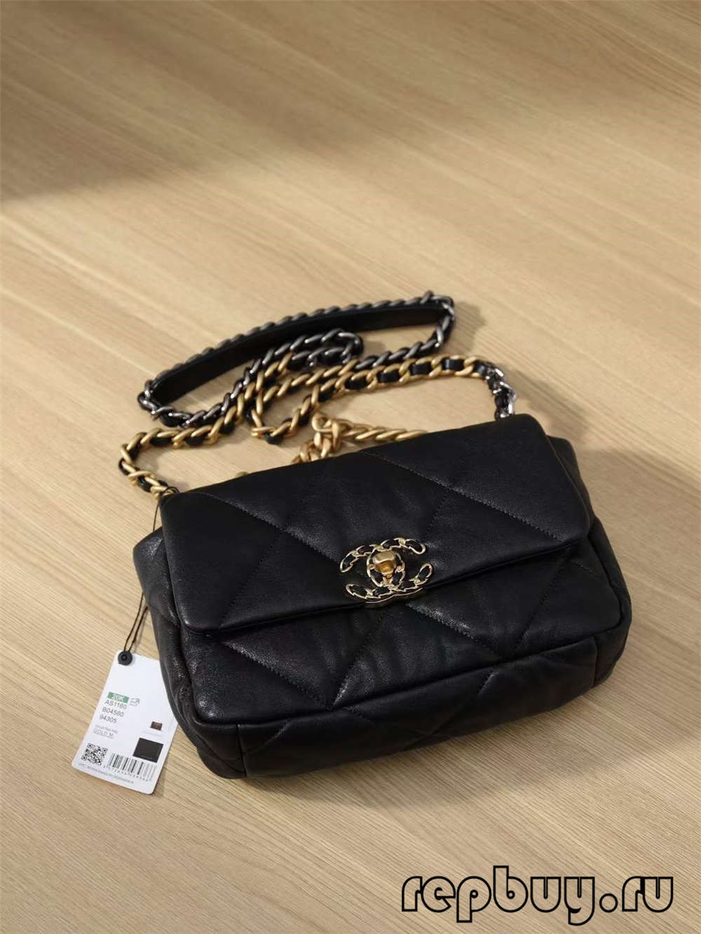 Chanel 19 sort guld spænde top replika tasker (2022 Seneste)-Bedste kvalitet Fake Louis Vuitton Bag Online Store, Replica designer bag ru
