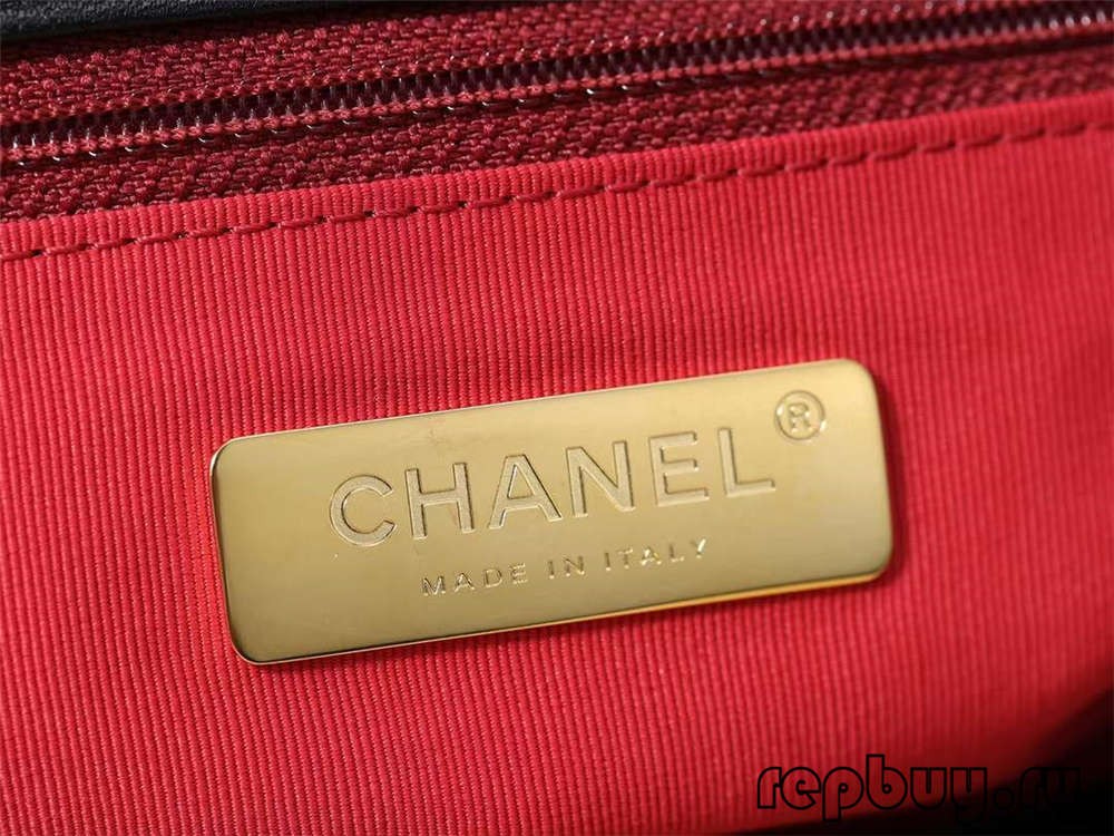 Chanel 19 emas hideung ngaitkeun luhur replika kantong hardware sareng detil lawon (2022 Panganyarna)-Pangalusna kualitas palsu Louis Vuitton Kantong Toko Online, Replica desainer kantong ru