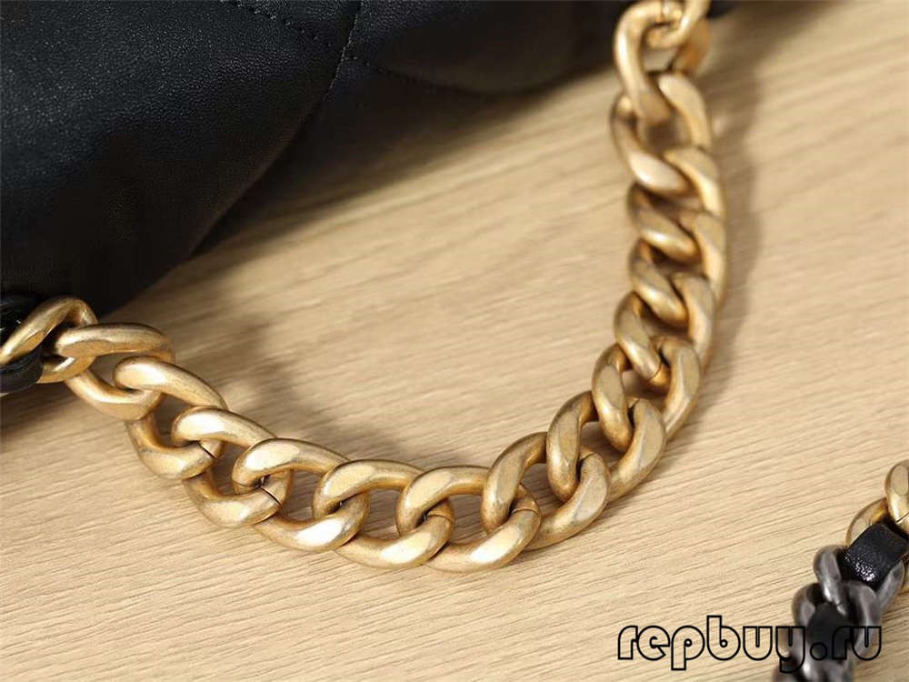 Genți replica Chanel 19 cu cataramă din aur negru Detalii (Cele mai recente 2022)-Magazin online de geanți Louis Vuitton fals de cea mai bună calitate, geantă de designer replica ru