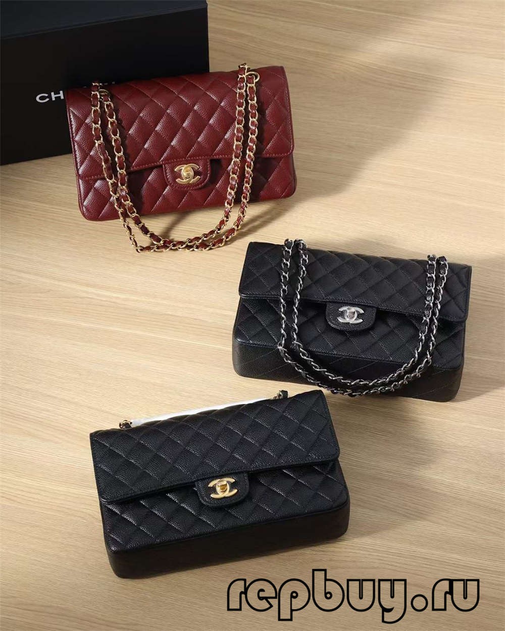 Kantong replika CHANEL Klasik Flap top hideung emas hideung pérak emas beureum tilu warna kontras 25cm (Edisi 2022)-Pangalusna kualitas palsu Louis Vuitton Kantong Toko Online, Replica desainer kantong ru