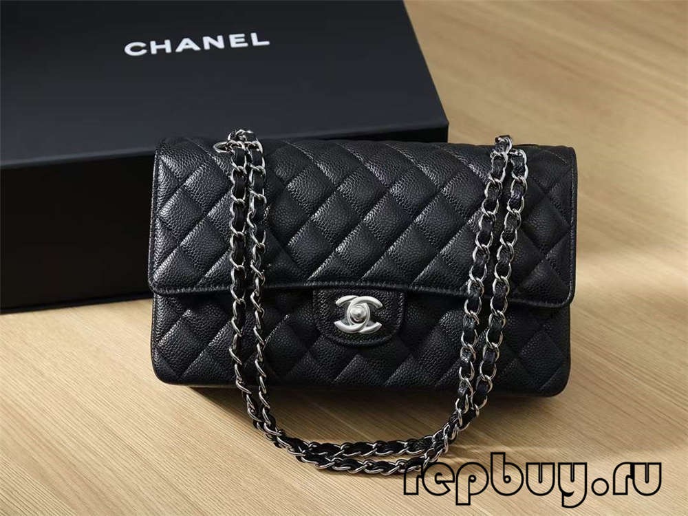 Kantong replika CHANEL Klasik Flap top hideung emas hideung pérak emas beureum tilu warna kontras 25cm (Edisi 2022)-Pangalusna kualitas palsu Louis Vuitton Kantong Toko Online, Replica desainer kantong ru
