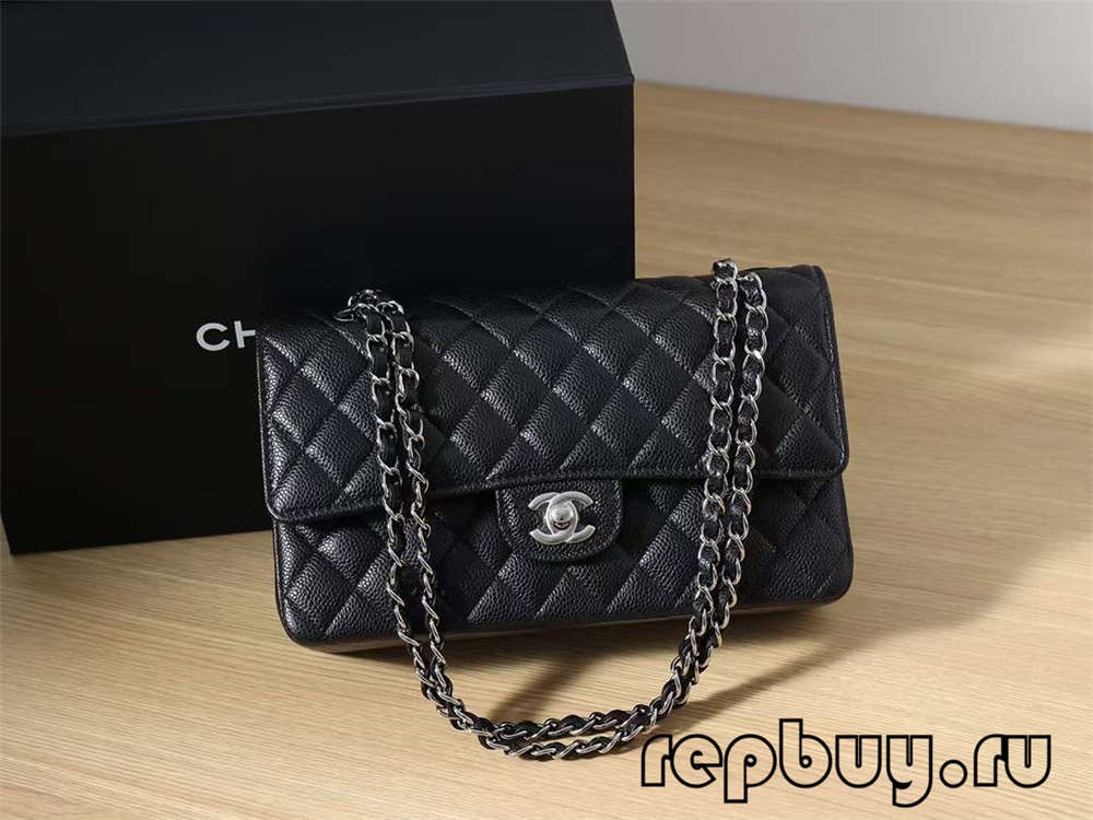 Kantong replika CHANEL Klasik Flap top hideung emas hideung pérak emas beureum tilu warna kontras 25cm (Edisi 2022)-Pangalusna kualitas palsu Louis Vuitton Kantong Toko Online, Replica desainer kantong ru