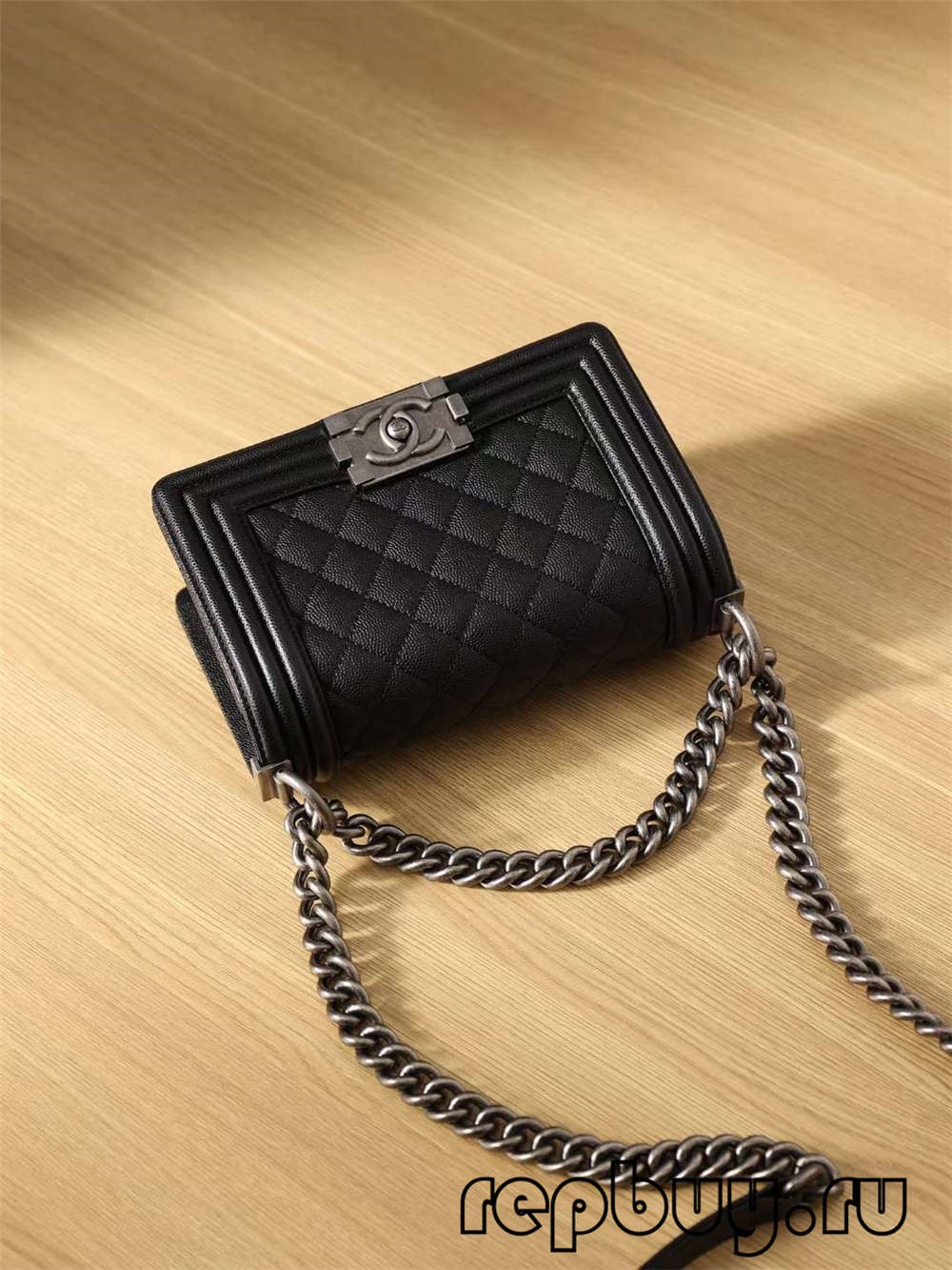 Chanel Leboy Top Replika Handtas Swart Lyts (2022 bywurke)-Best Quality Fake Louis Vuitton Bag Online Store, Replica designer bag ru