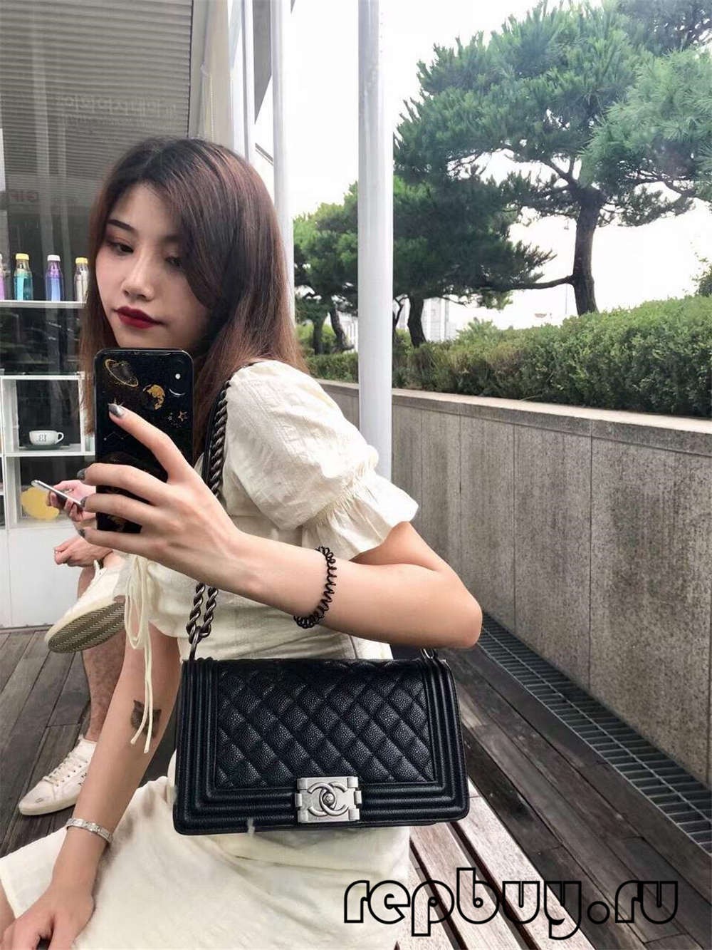 Chanel Leboy Medium Black Top Replica käekoti kasutusefekt (2022. aasta viimane)-Best Quality Fake Louis Vuitton Bag Online Store, Replica designer bag ru