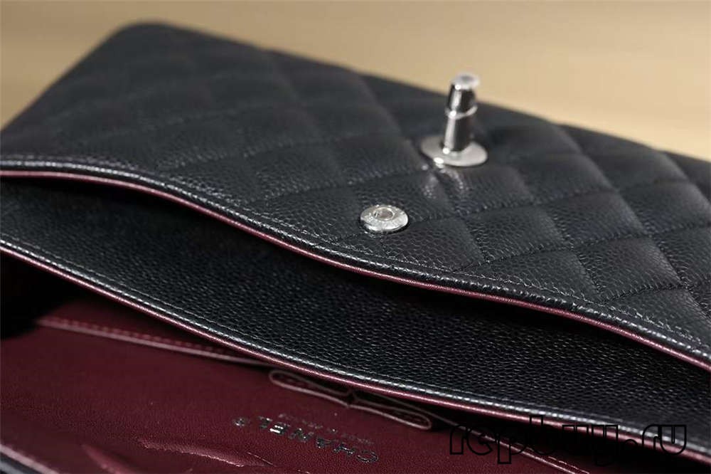 CHANEL Classic Flap top replika çantalar siyah gümüş tokalı 25cm iç cep detayı (2022 Son)-En İyi Kalite Sahte Louis Vuitton Çanta Online Mağazası, Çoğaltma tasarımcı çanta ru