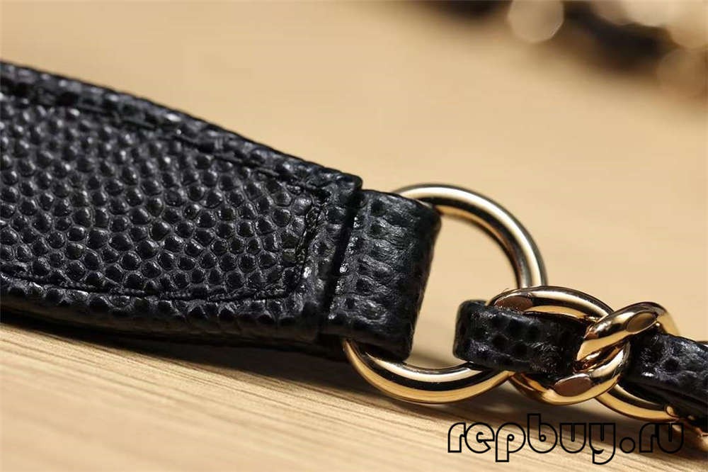 Chanel Coco Handle Top Replica Handbag Black Gold Buckle Inside Pocket Detail (2022 diropéa)-Pangalusna kualitas palsu Louis Vuitton Kantong Toko Online, Replica desainer kantong ru