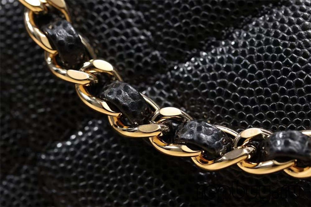 Chanel Coco Handle Top Replica Handbag Black Gold Buckle Inside Pocket Detail (2022 diropéa)-Pangalusna kualitas palsu Louis Vuitton Kantong Toko Online, Replica desainer kantong ru