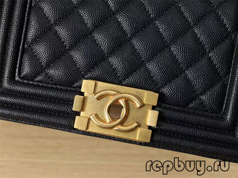 Chanel Le boy top replica handbags small gold buckle detail (2022 Latest)-Best Quality Fake designer Bag Review, Replica designer bag ru
