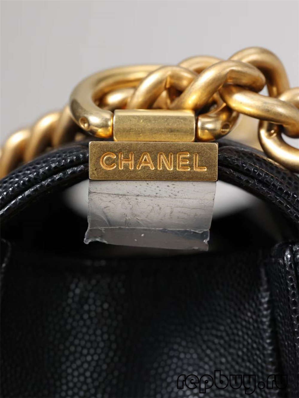 Chanel Le boy top replica handbags medium gold buckle chain detail (2022 Special)-Best Quality Fake designer Bag Review, Replica designer bag ru