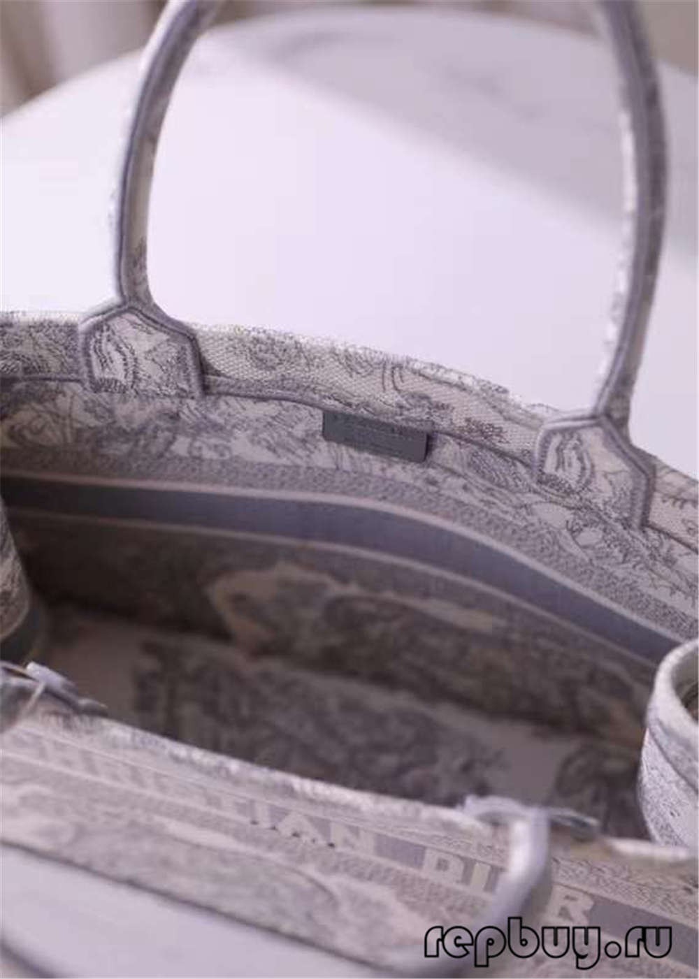 Dior Book Tote Tas Réplika Top Leutik Gray 36.5cm (2022 diropéa)-Pangalusna kualitas palsu Louis Vuitton Kantong Toko Online, Replica desainer kantong ru