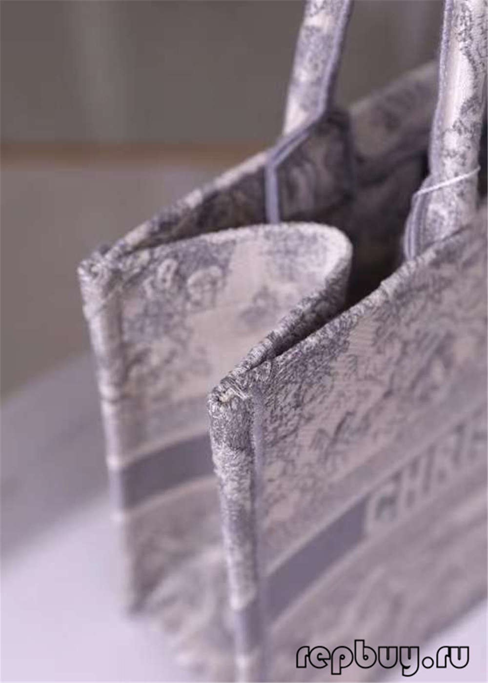 Dior Book Tote Tas Réplika Top Leutik Gray 36.5cm (2022 diropéa)-Pangalusna kualitas palsu Louis Vuitton Kantong Toko Online, Replica desainer kantong ru