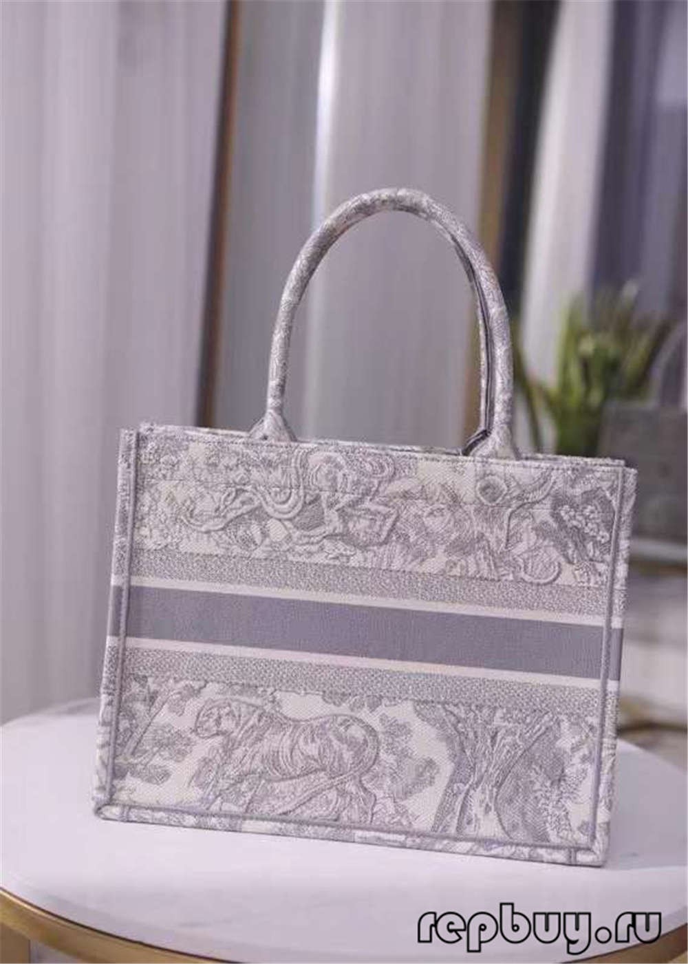 Dior Book Tote Tas Réplika Top Leutik Gray 36.5cm (2022 diropéa)-Pangalusna kualitas palsu Louis Vuitton Kantong Toko Online, Replica desainer kantong ru