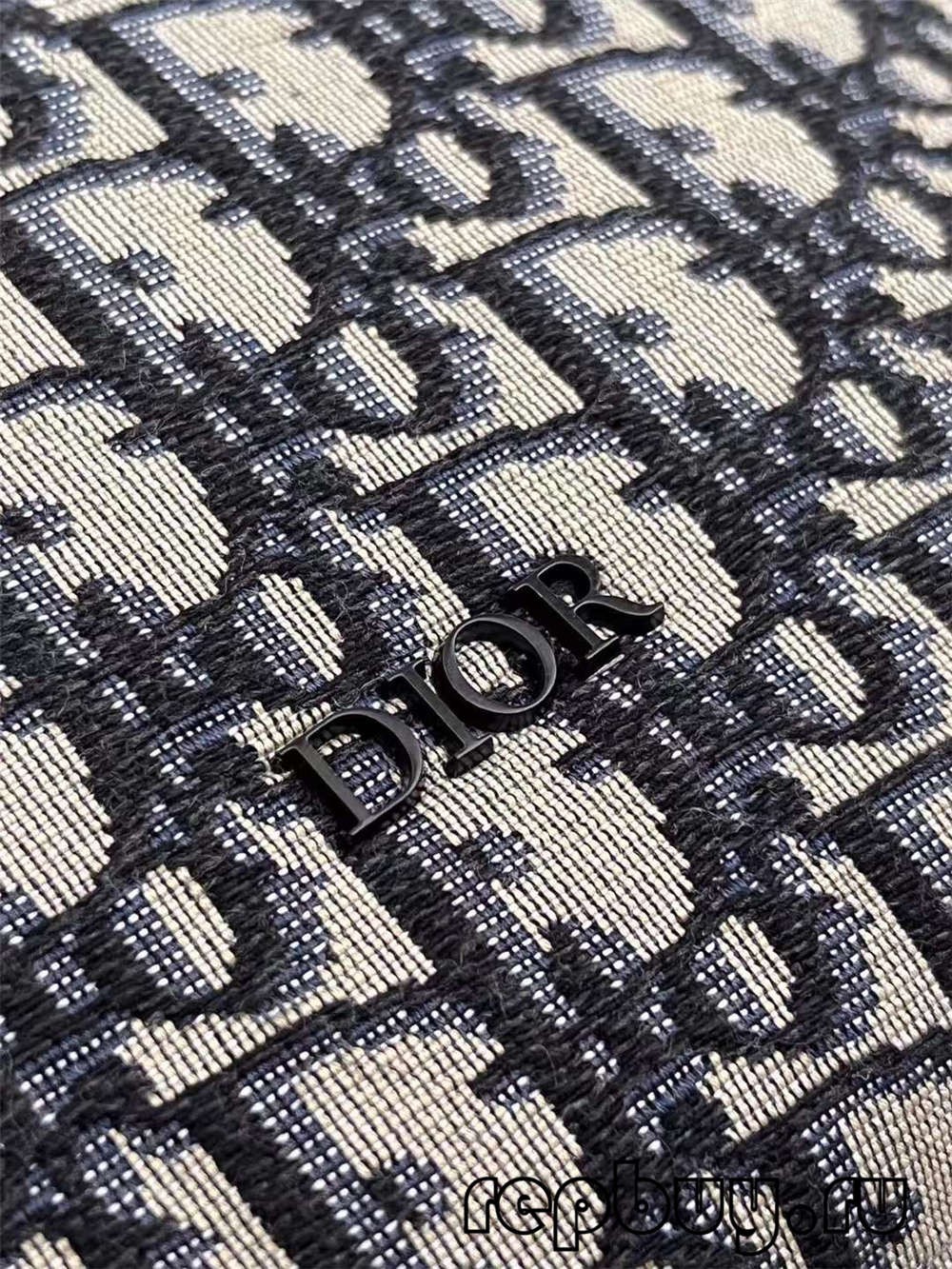 Bossa de lona rèplica superior Dior amb brodat blau Detalls d’impressió obliqua (edició 2022)-Botiga en línia de bosses falses de Louis Vuitton de millor qualitat, rèplica de bosses de disseny ru