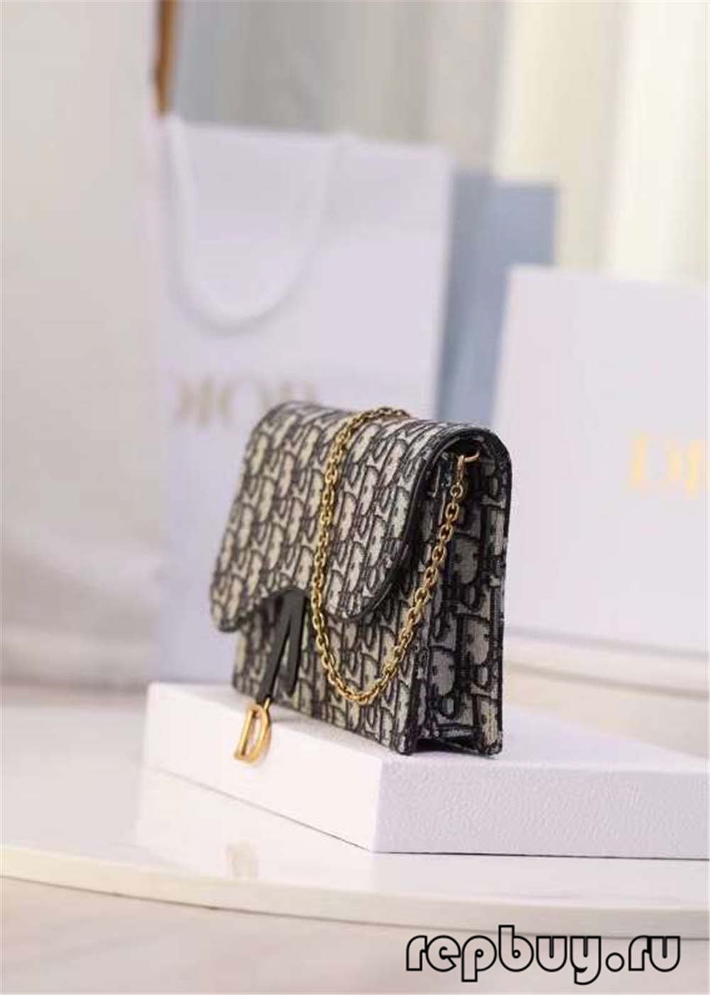 Dior top replika kantong clutch sadel 22cm lawon jacquard biru cetak serong (2022 panganyarna)-Pangalusna kualitas palsu Louis Vuitton Kantong Toko Online, Replica desainer kantong ru