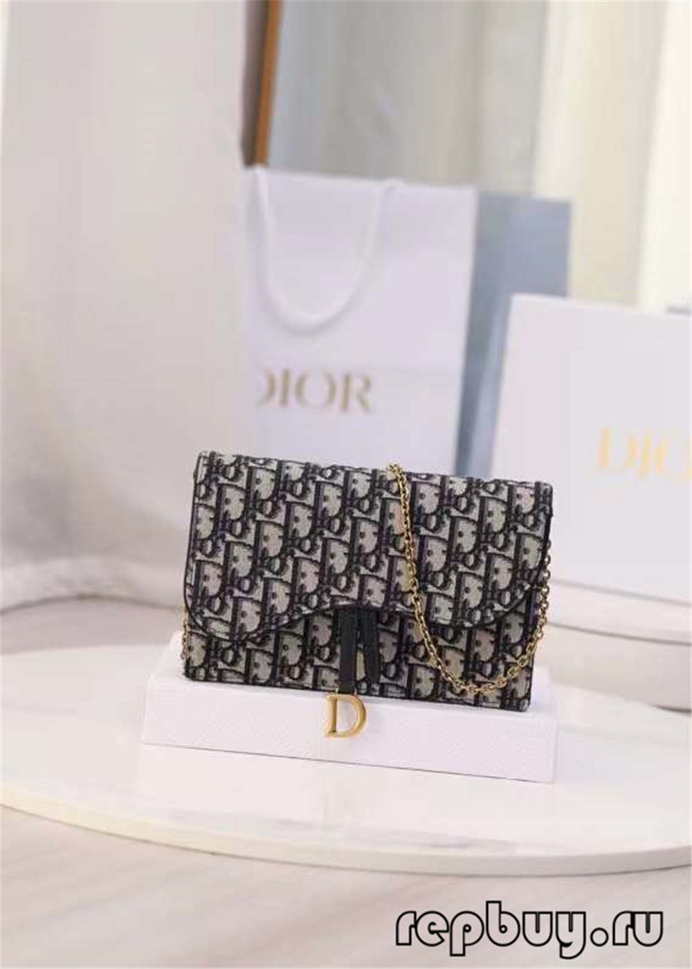 Dior top replika kantong clutch sadel 22cm lawon jacquard biru cetak serong (2022 panganyarna)-Pangalusna kualitas palsu Louis Vuitton Kantong Toko Online, Replica desainer kantong ru