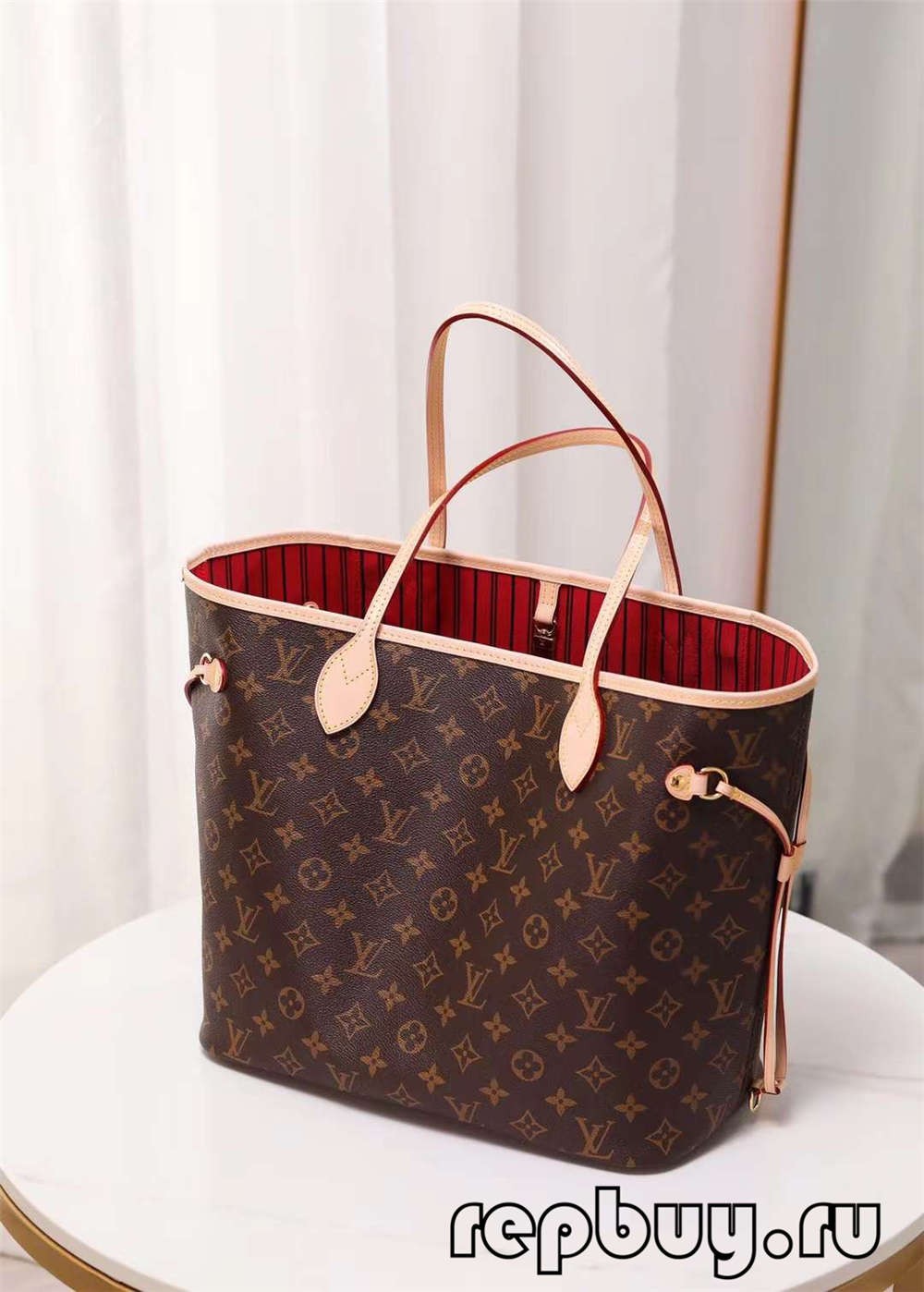 Louis Vuitton M41177 NeverFull Classic Medium Shopper 31cm Top Replica Bags (2022 Panganyarna)-Pangalusna kualitas palsu Louis Vuitton Kantong Toko Online, Replica desainer kantong ru