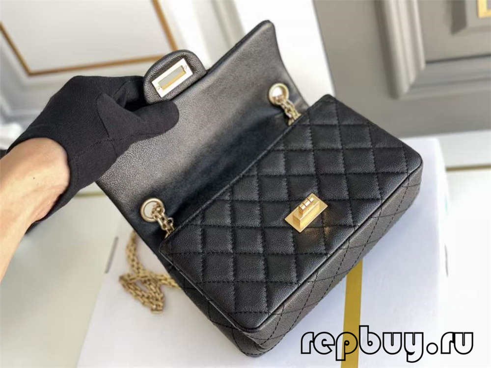 Çanta kopje CHANEL 2.55 e zezë me cilësi të lartë (2022 e përditësuar)-Dyqani në internet i çantave të rreme Louis Vuitton me cilësi më të mirë, çanta modeli kopje ru