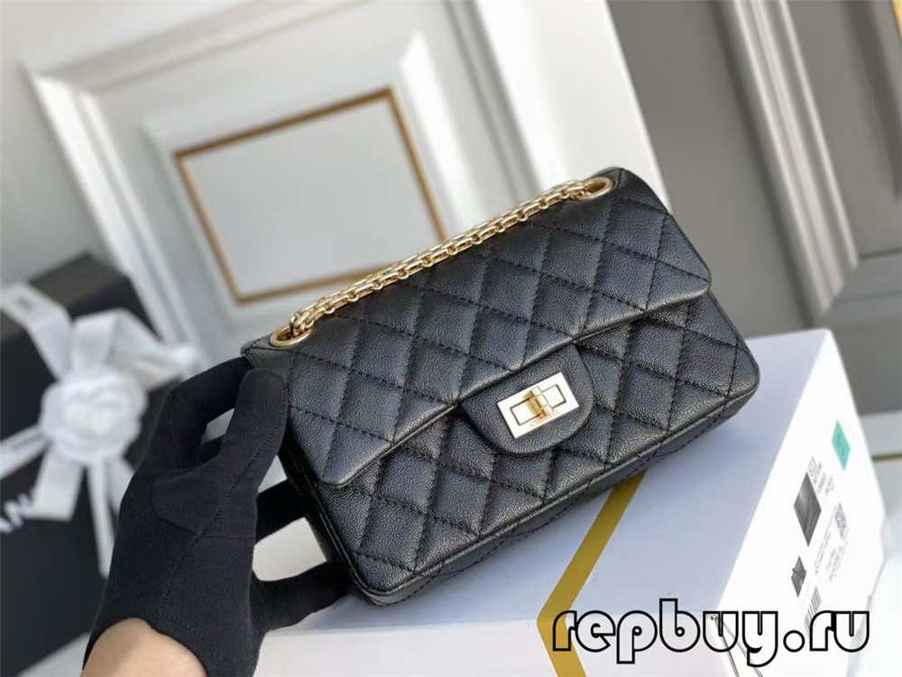 Çanta kopje CHANEL 2.55 e zezë me cilësi të lartë (2022 e përditësuar)-Dyqani në internet i çantave të rreme Louis Vuitton me cilësi më të mirë, çanta modeli kopje ru