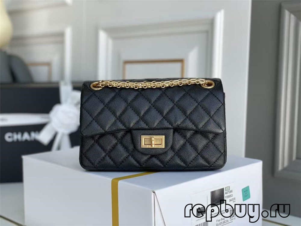 Çanta kopje CHANEL 2.55 e zezë me cilësi të lartë (2022 e përditësuar)-Dyqani në internet i çantave të rreme Louis Vuitton me cilësi më të mirë, çanta modeli kopje ru