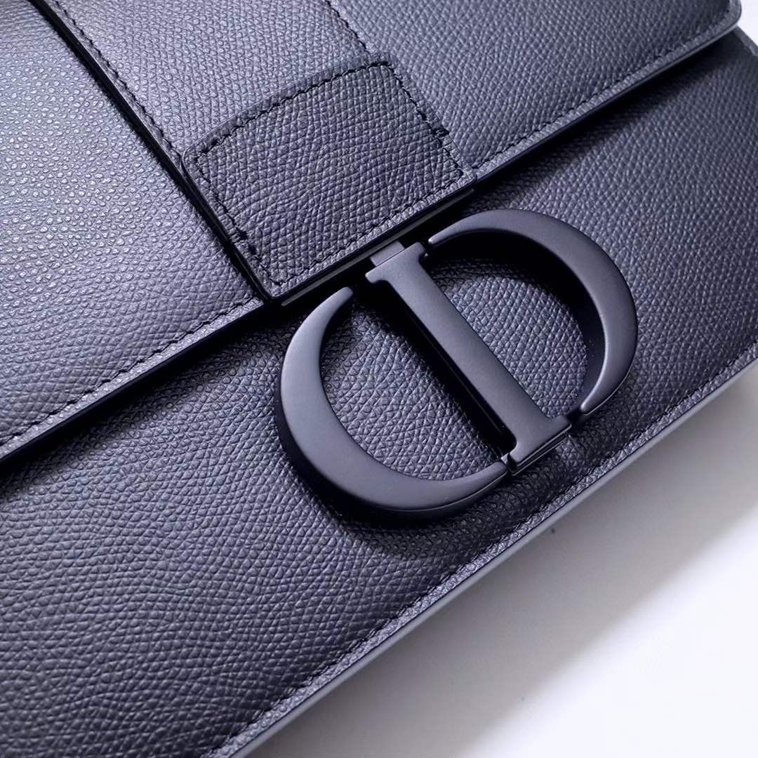 Dior 30 Montaigne Frosted Black Buckle ምርጥ ጥራት ያለው ቅጂ ቦርሳ (የዘመነ 2022)-Best Quality Fake Louis Vuitton Bag Online Store, Replica designer bag ru
