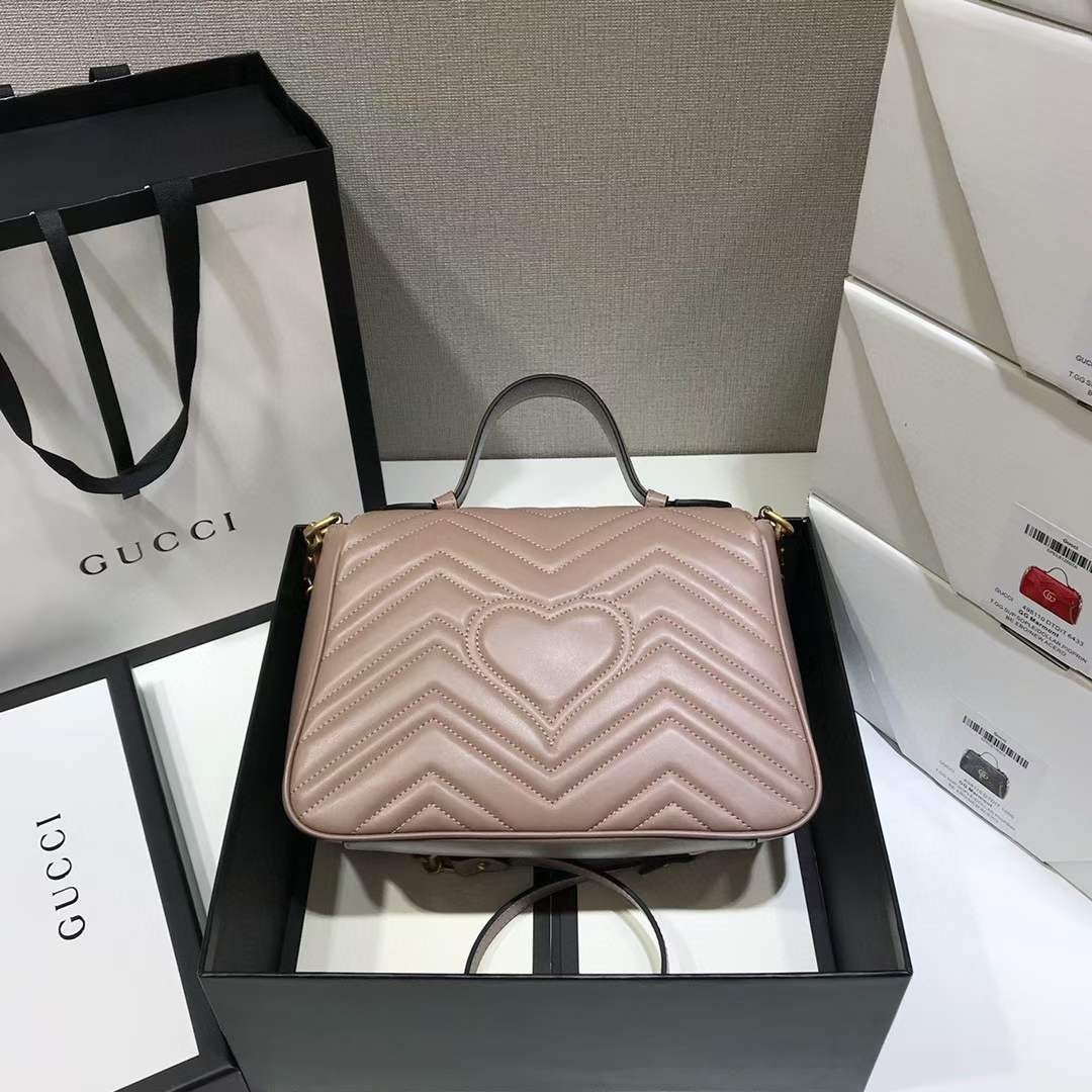 حقيبة Gucci GG Marmont المزودة بمقبض أفضل جودة طبق الأصل (محدّثة لعام 2022)-Best Quality Fake Louis Vuitton Bag Online Store ، حقيبة مصمم طبق الأصل ru