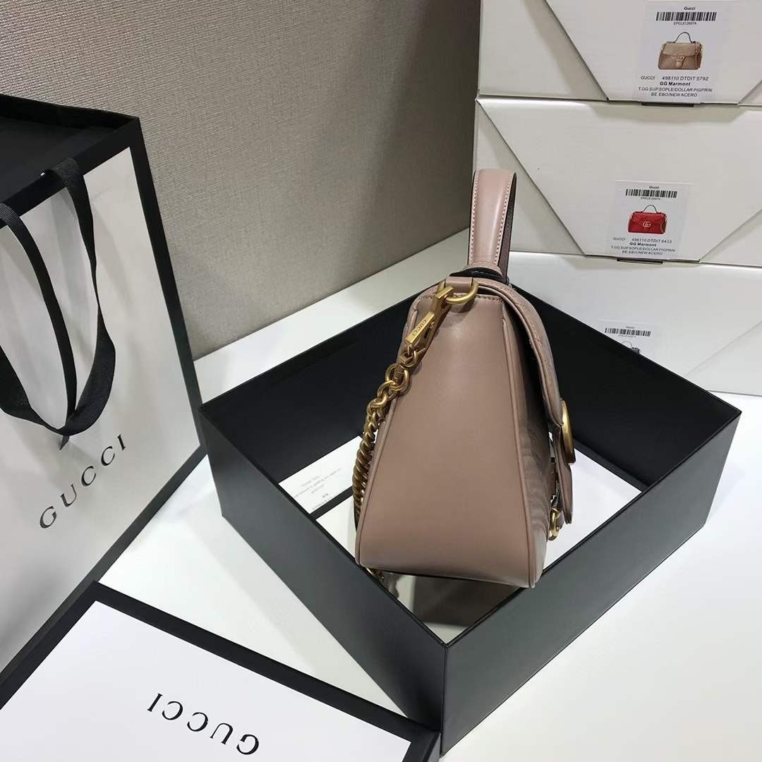 حقيبة Gucci GG Marmont المزودة بمقبض أفضل جودة طبق الأصل (محدّثة لعام 2022)-Best Quality Fake Louis Vuitton Bag Online Store ، حقيبة مصمم طبق الأصل ru