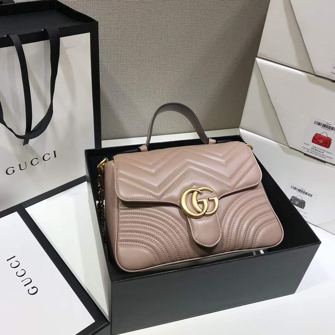 حقيبة Gucci GG Marmont المزودة بمقبض أفضل جودة طبق الأصل (محدّثة لعام 2022)-Best Quality Fake Louis Vuitton Bag Online Store ، حقيبة مصمم طبق الأصل ru