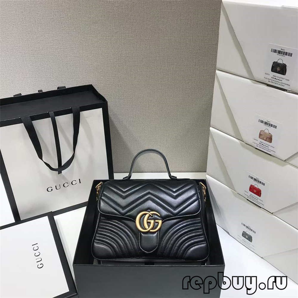 Gucci GG Marmont with handle Black top quality replica bag (2022 updated)-L-Aħjar Kwalità Foloz Louis Vuitton Bag Online Store, Replica designer bag ru
