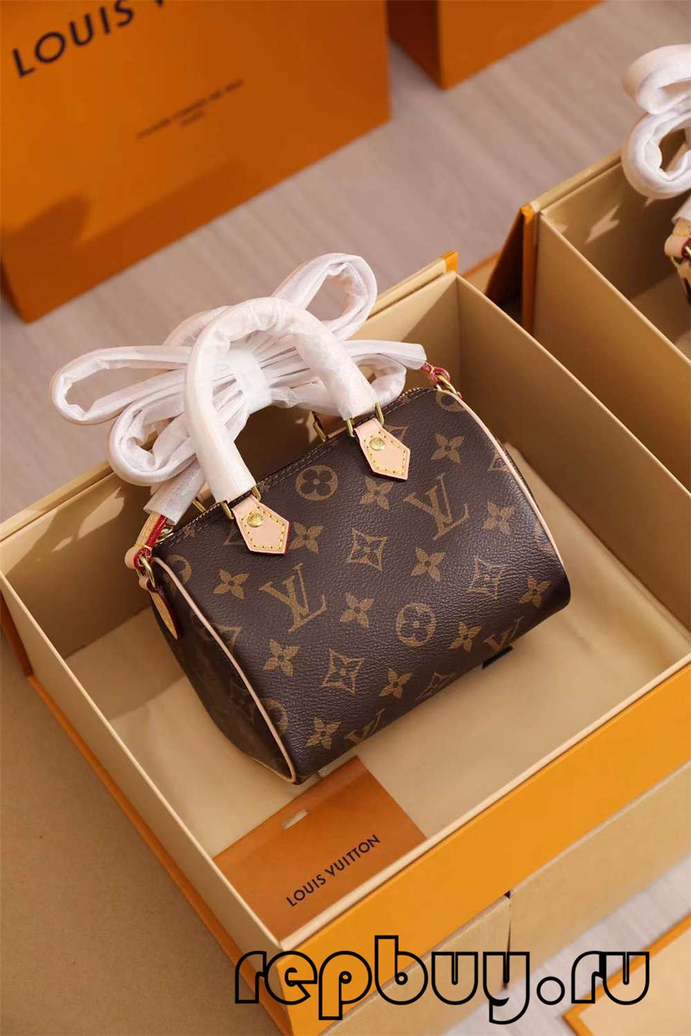 Borse replica di alta qualità Louis Vuitton M81085 Nano Speedy 16cm（Ultime 2022）-Negozio in linea della borsa falsa di Louis Vuitton di migliore qualità, borsa del progettista della replica ru