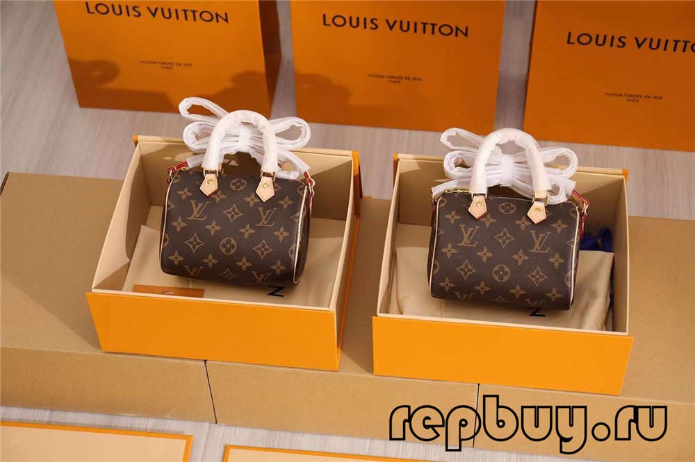Borse replica di alta qualità Louis Vuitton M81085 Nano Speedy 16cm（Ultime 2022）-Negozio in linea della borsa falsa di Louis Vuitton di migliore qualità, borsa del progettista della replica ru