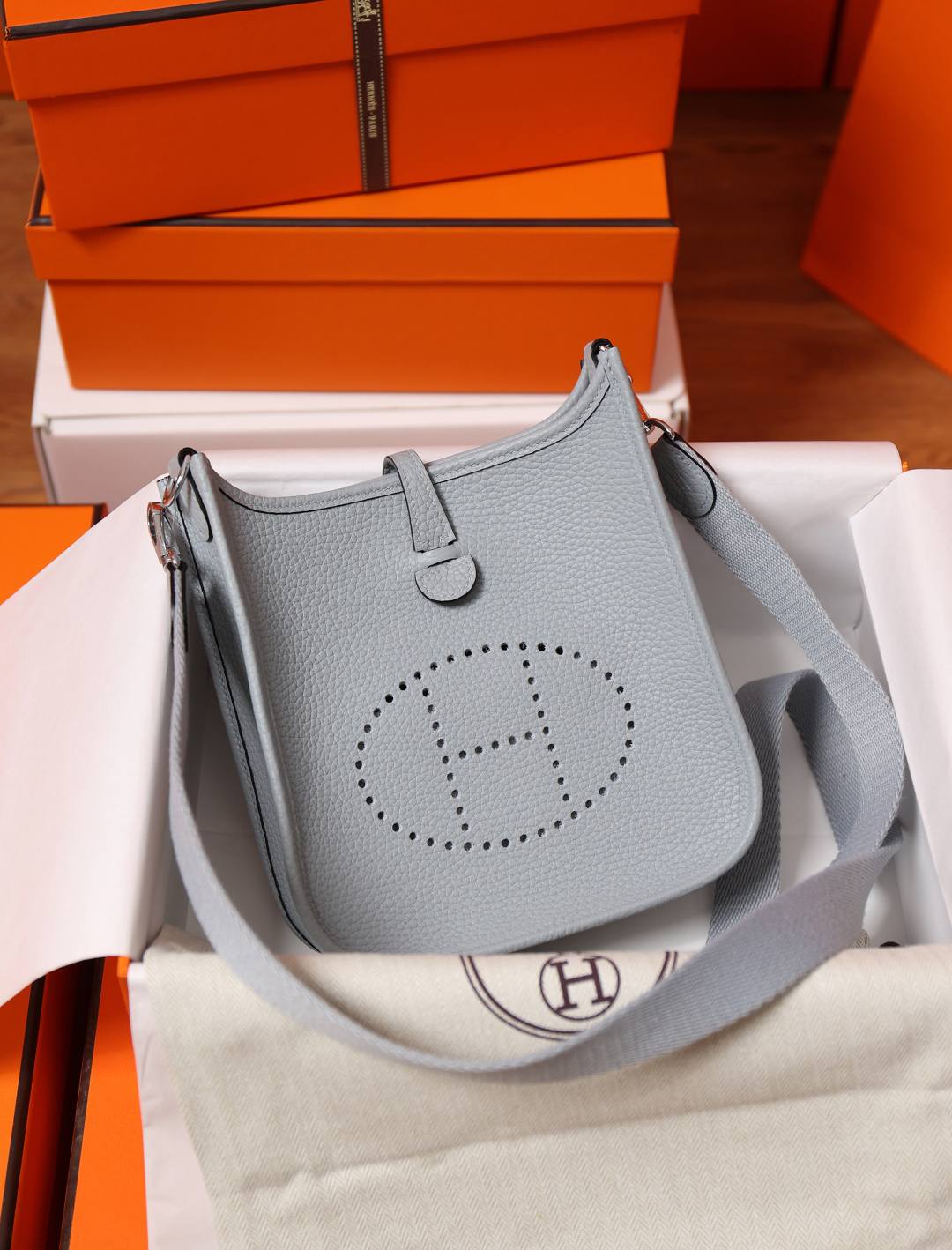 Best Replica Handbags Storehandmade Hermes Evelyne 19 bag in Togo blue(Jan 2026 updated)-Best Quality Fake Louis Vuitton Bag Online Store, Replica designer bag ru