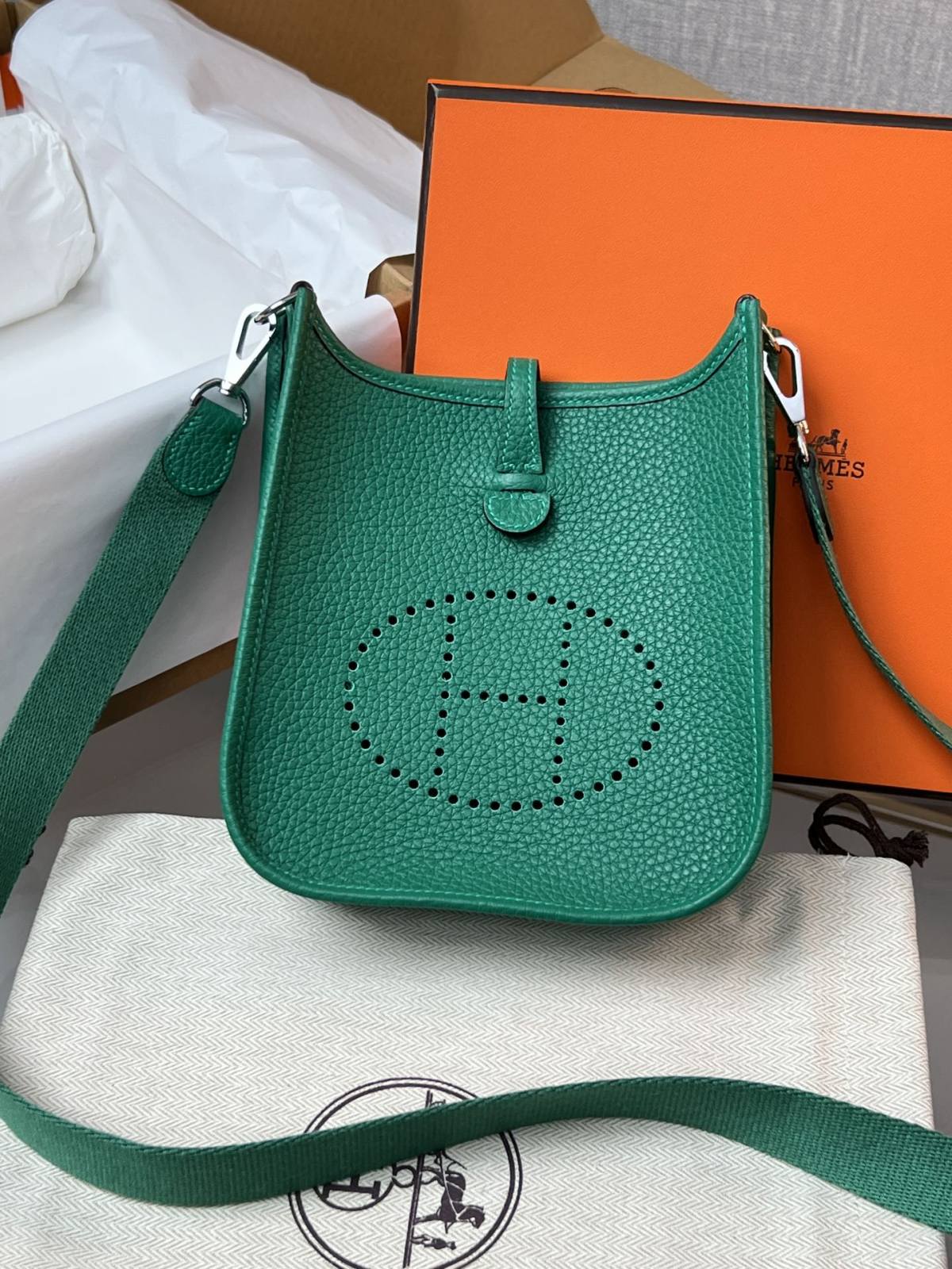 Best Replica Handbags Storehandmade Hermes Evelyne 19 new green color (Feb 2026 updated)-Best Quality Fake Louis Vuitton Bag Online Store, Replica designer bag ru