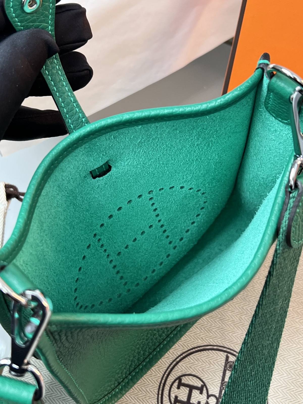 Best Replica Handbags Storehandmade Hermes Evelyne 19 new green color (Feb 2026 updated)-Best Quality Fake Louis Vuitton Bag Online Store, Replica designer bag ru