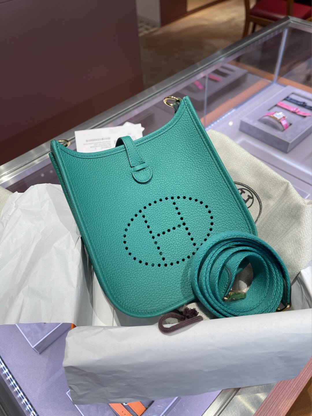 Best Replica Handbags Storehandmade Hermes Evelyne 19 new green color (Feb 2026 updated)-Best Quality Fake Louis Vuitton Bag Online Store, Replica designer bag ru