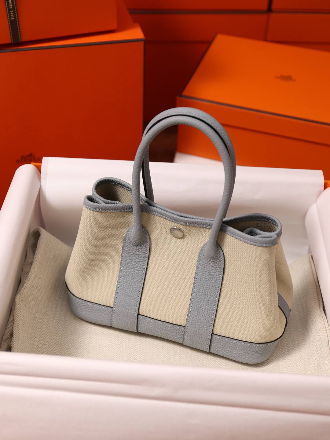 Best Replica Handbags Storehandmade Hermes Garden Party 23 bag in blue grey togo leather(Feb 2026 updated)-Labing Maayo nga Kalidad nga Peke nga Louis Vuitton Bag Online Store, Replica designer bag ru