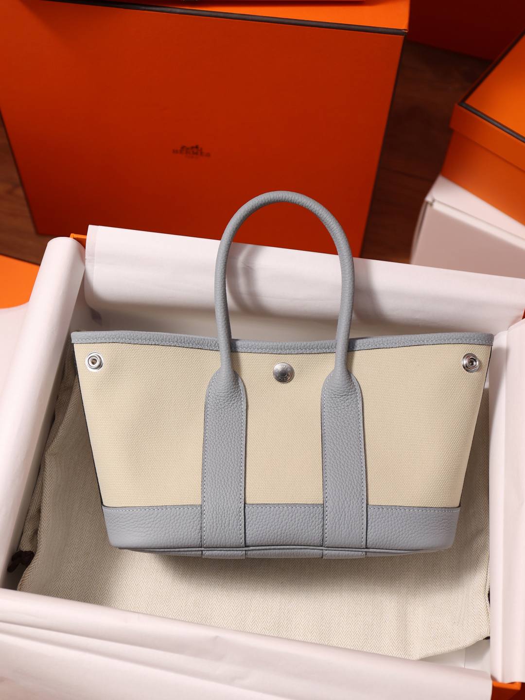 Best Replica Handbags Storehandmade Hermes Garden Party 23 bag in blue grey togo leather(Feb 2026 updated)-Labing Maayo nga Kalidad nga Peke nga Louis Vuitton Bag Online Store, Replica designer bag ru