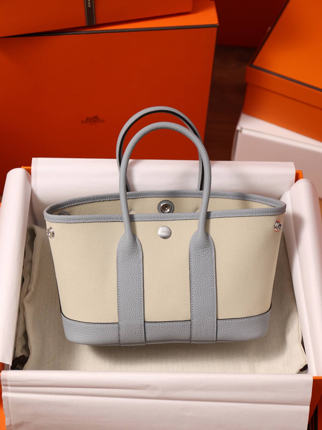 Best Replica Handbags Storehandmade Hermes Garden Party 23 bag in blue grey togo leather(Feb 2026 updated)-Labing Maayo nga Kalidad nga Peke nga Louis Vuitton Bag Online Store, Replica designer bag ru