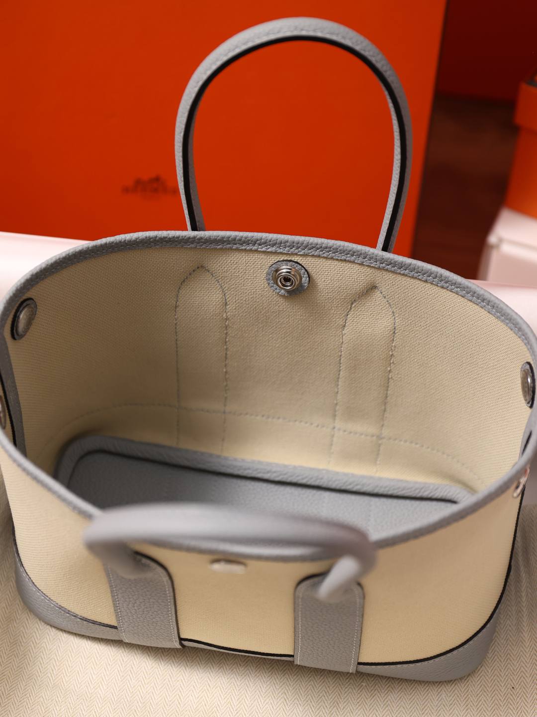 Best Replica Handbags Storehandmade Hermes Garden Party 23 bag in blue grey togo leather(Feb 2026 updated)-Labing Maayo nga Kalidad nga Peke nga Louis Vuitton Bag Online Store, Replica designer bag ru