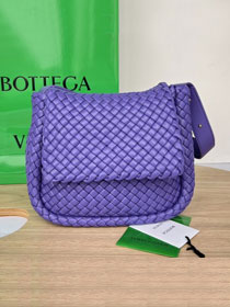BV original lambskin cobble shoulder bag 709418 purple