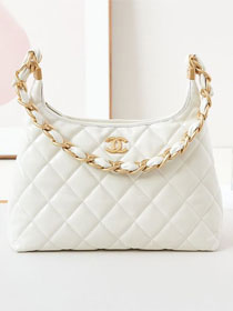 CC original lambskin medium hobo handbag AS4923 white