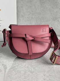 Loewe original calfskin mini gate dual bag A650N46 wine