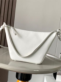 Loewe original calfskin mini hammock hobo bag A538G13 white