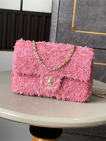 CC original sequins mini flap bag A69900 pink