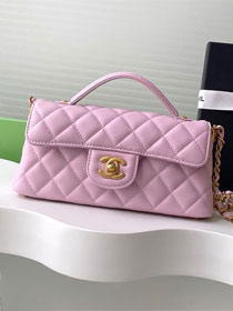 CC original lambskin mini top handle flap bag AS5354 pink