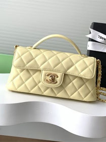 CC original lambskin mini top handle flap bag AS5354 yellow