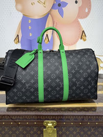 Louis vuitton original monogram eclipse keepall 45 M15251 green