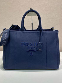 Prada original canvas jardiniere large handbag 2VG131 blue