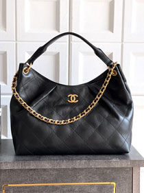 CC original calfskin large hobo bag AS5978 black
