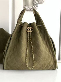 CC original suede calfskin 25 medium handbag AS5311 green